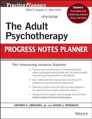 The Adult Psychotherapy Progress Notes Planner