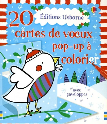 20 cartes pop-up de Noël à colorier