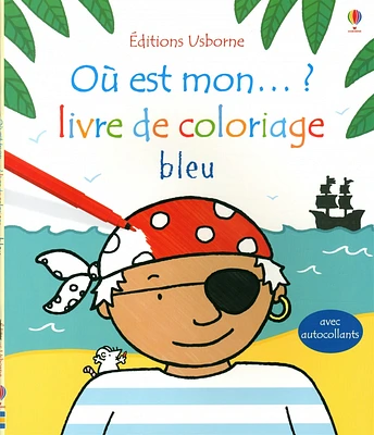 Où est mon... ?: livre de coloriage bleu