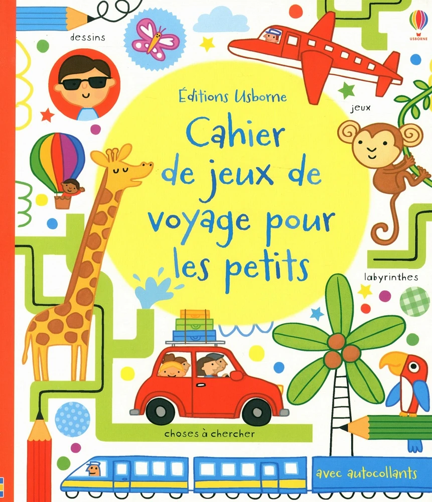 Cahier de jeux de voyage pour les petits