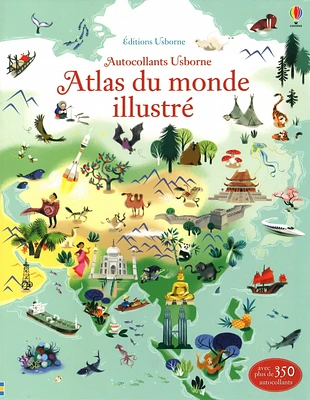 Atlas du monde illustré avec plus de 360 autocollants