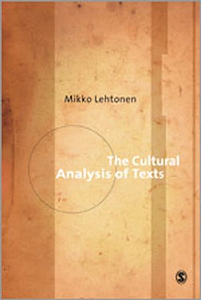 The Cultural Analysis of Texts