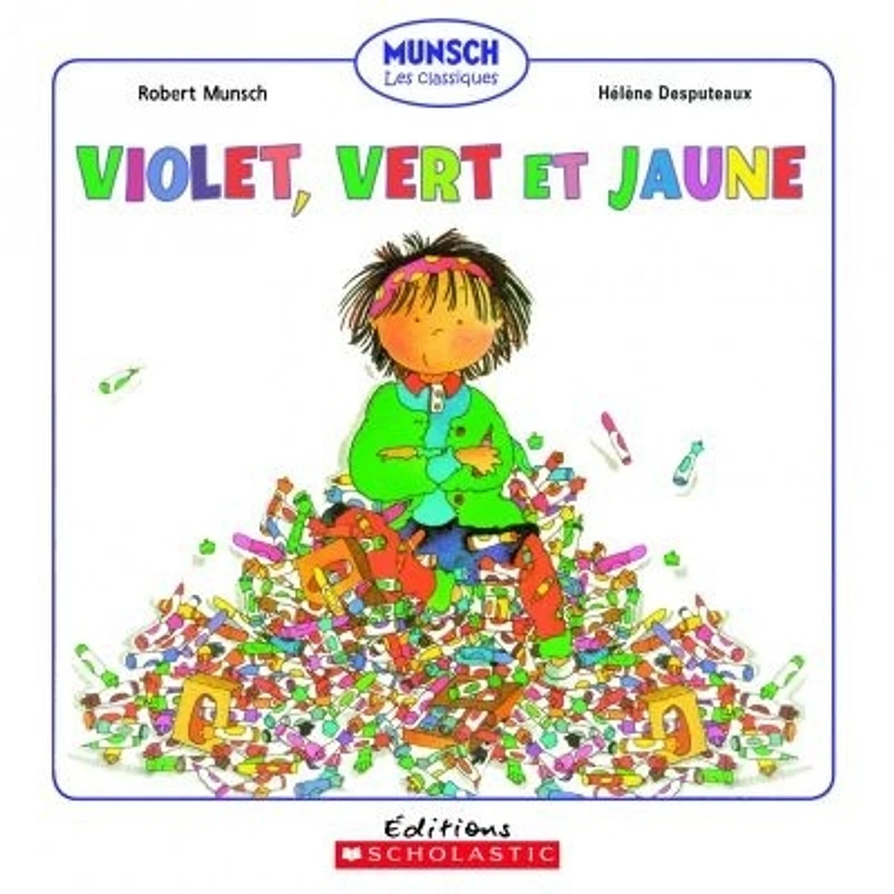 Violet, vert et jaune