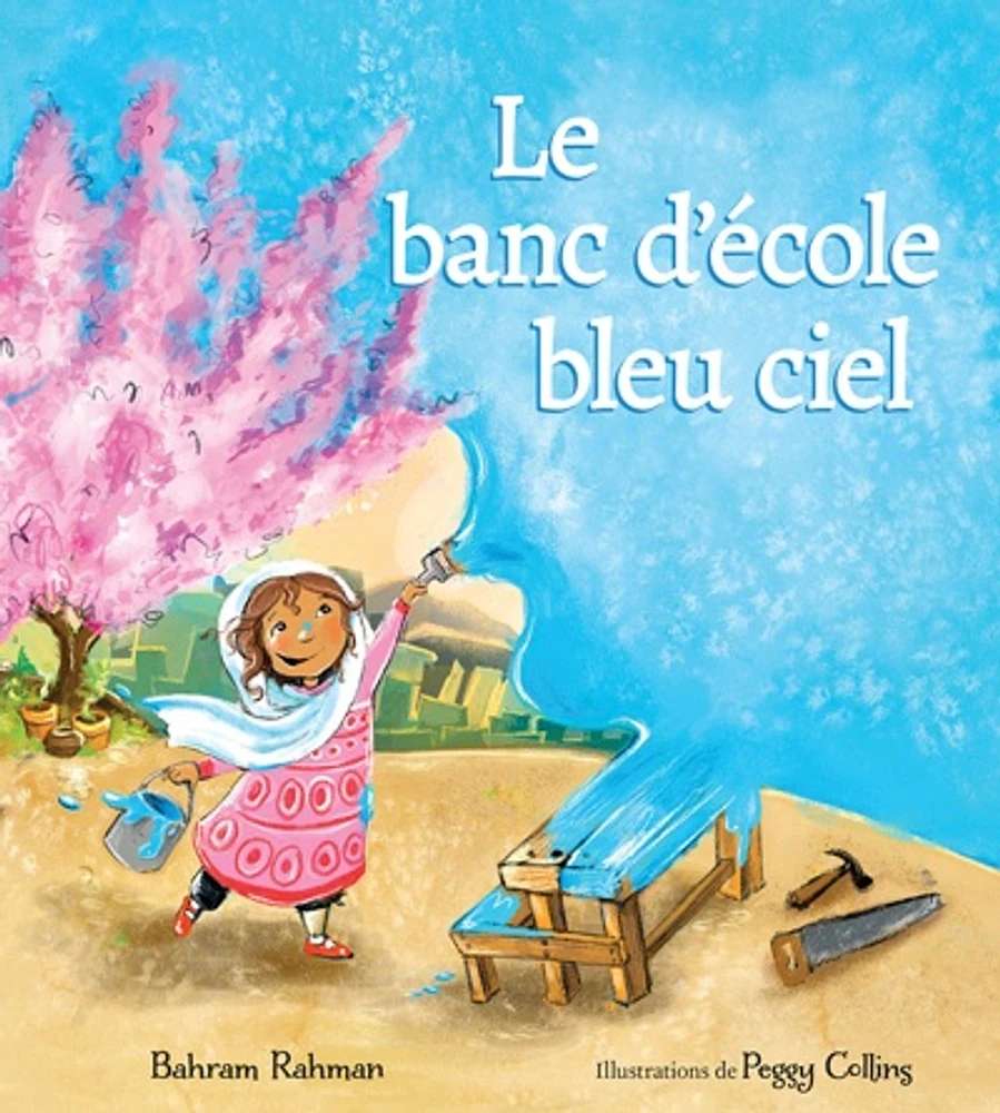 Le banc d'école bleu ciel