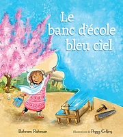 Le banc d'école bleu ciel