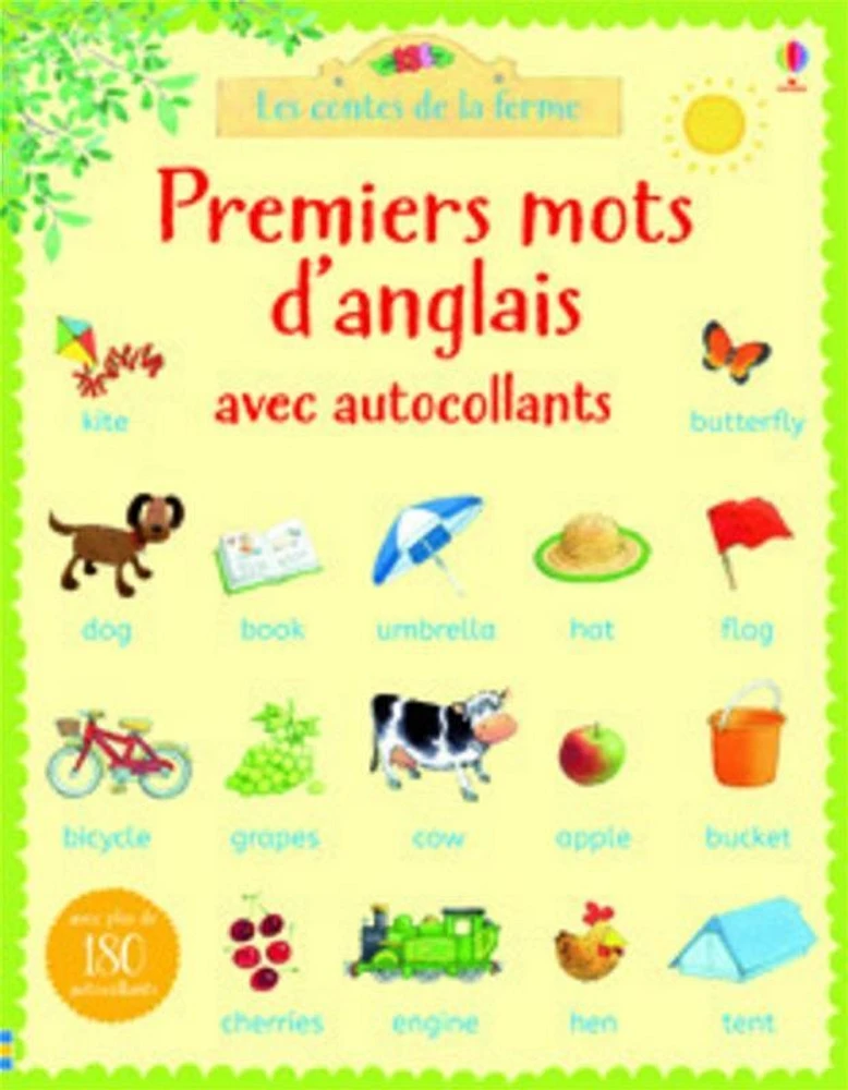 Premiers mots d'anglais avec autocollants