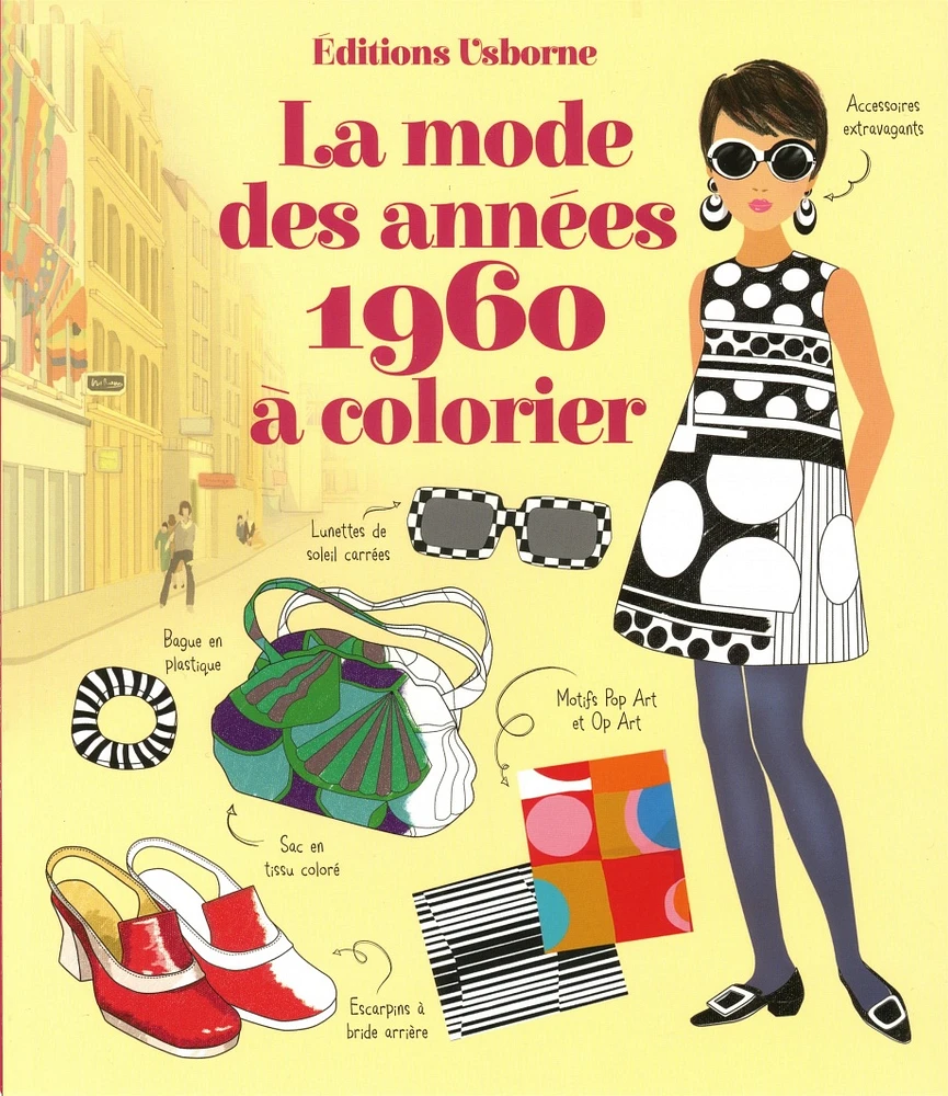 La mode des années 1960 à colorier