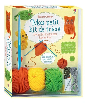 Mon petit kit de tricot avec un livre d'instructions...