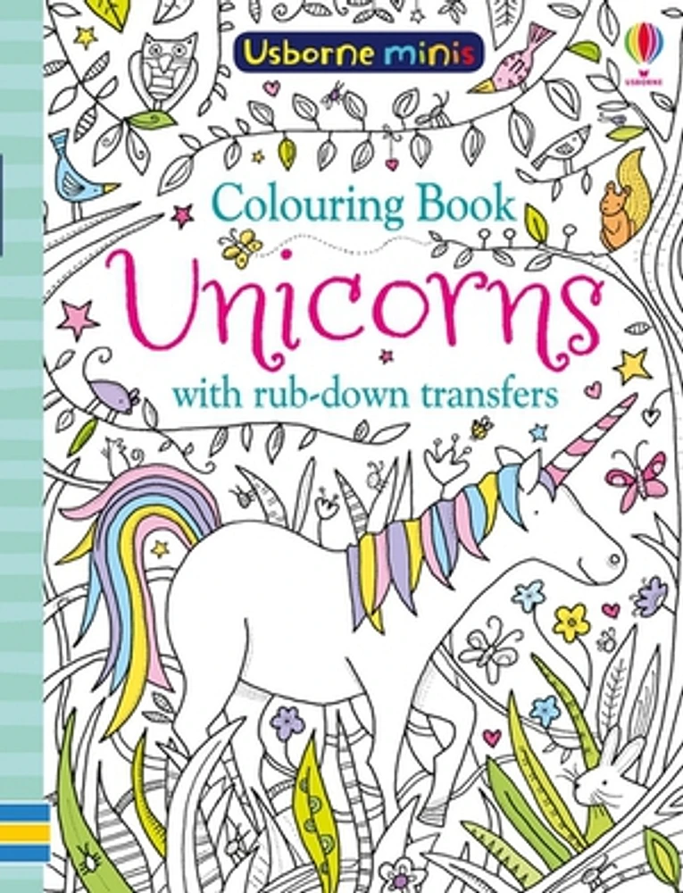 Colouring Book Unicorns With Rub-Down Transfers