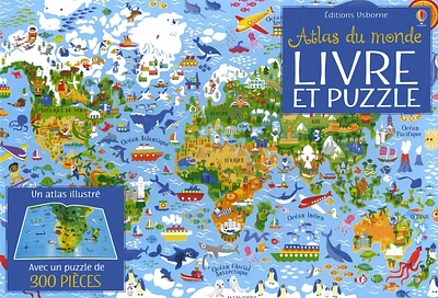 Atlas du monde : livre et puzzle