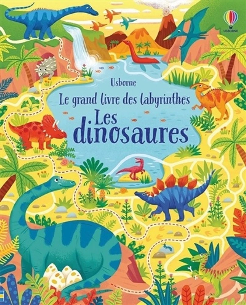 Le grand livre des labyrinthes : Les dinosaures