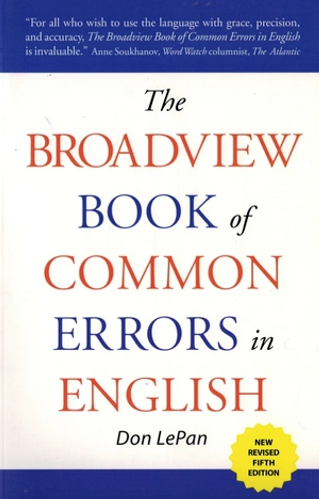 The Broadview Book of Common Errors in English - Fifth Edition