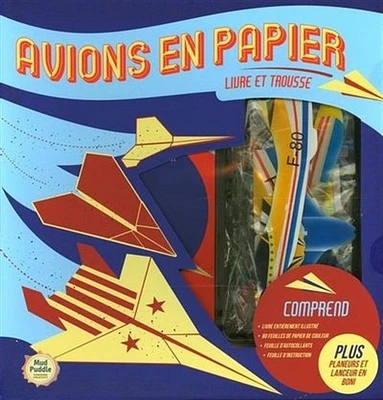 Avions en papier - Livre et trousse