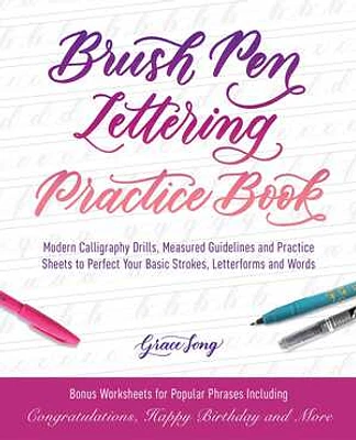 Brush Pen Lettering Practice Book