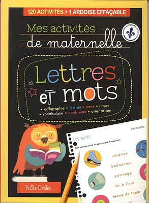 Mes activités de maternelle : lettres et mots