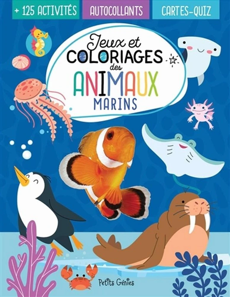 Jeux et coloriages des animaux marins