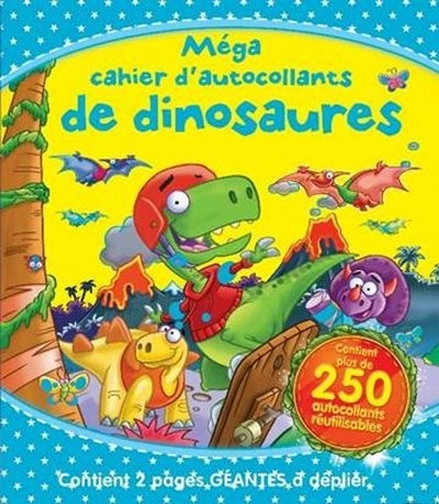 Mega cahier d'autocollants de dinosaures