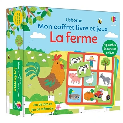 La ferme : Mon coffret livre et jeux