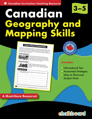 Canadian Geography And Mapping Skills Grades 3-5