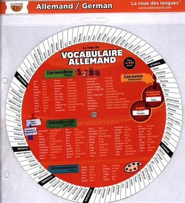 La roue du vocabulaire allemand