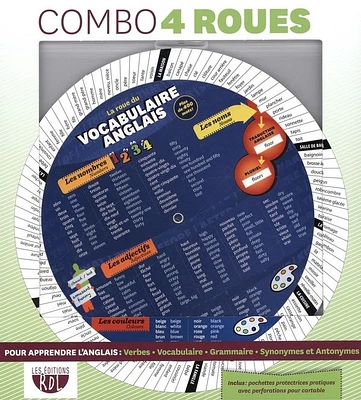 Combo 4 roues pour apprendre l'anglais