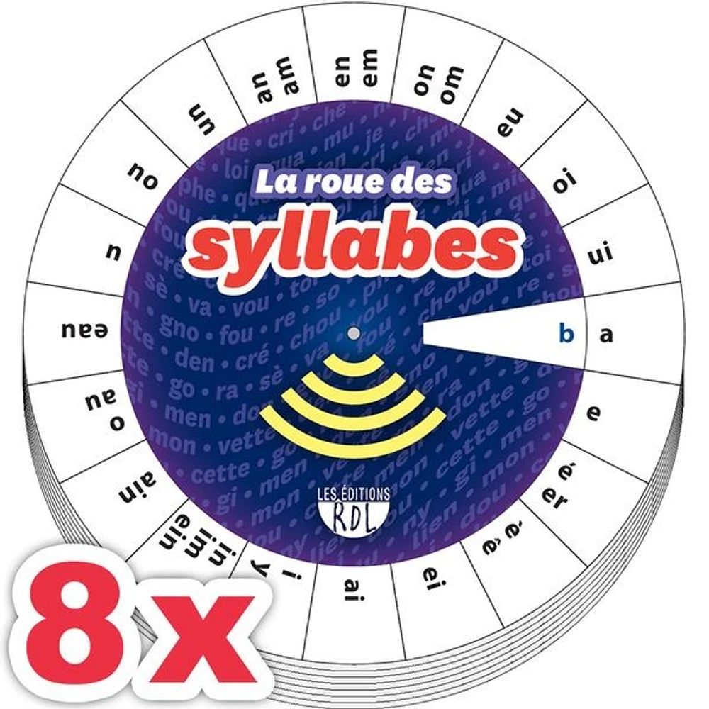 Combo 8 X La roue des syllabes