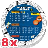 Combo 8 X La roue du vocabulaire anglais