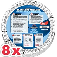 Combo 8 X La roue de la grammaire anglaise