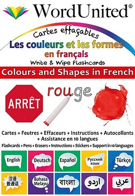 Colours And Shapes In French - Write & Wipe Flashcards