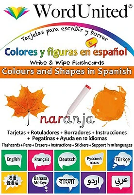 Colours And Shapes In Spanish - Write & Wipe Flashcards