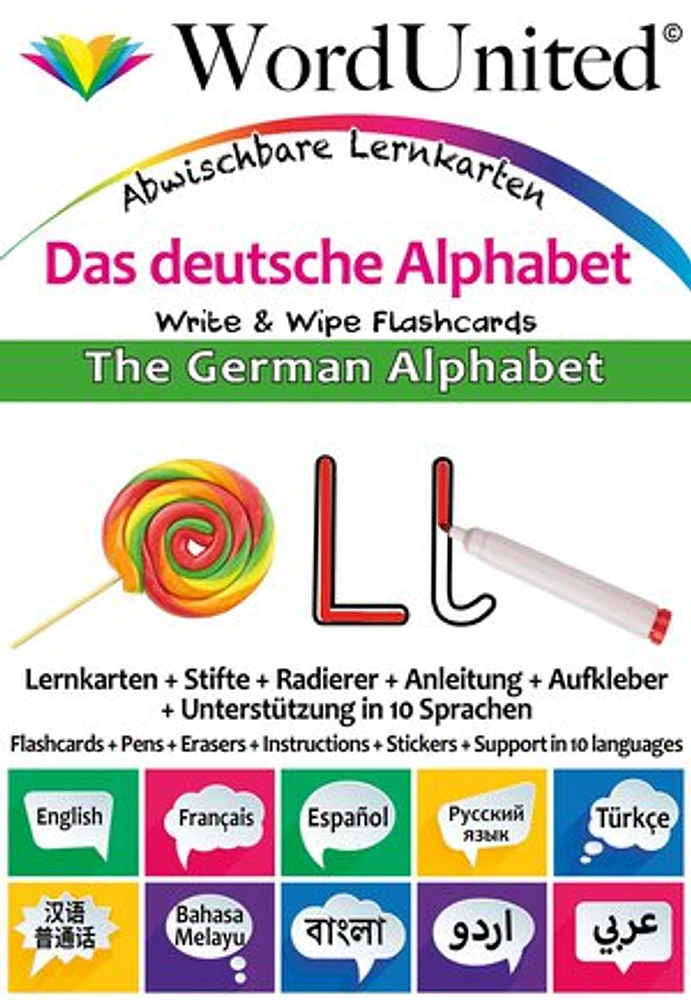 The German Alphabet - Write & Wipe Flashcards