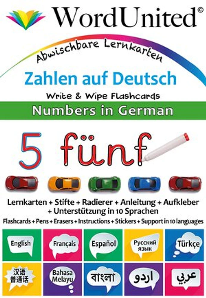 Numbers In German - Write & Wipe Flashcards