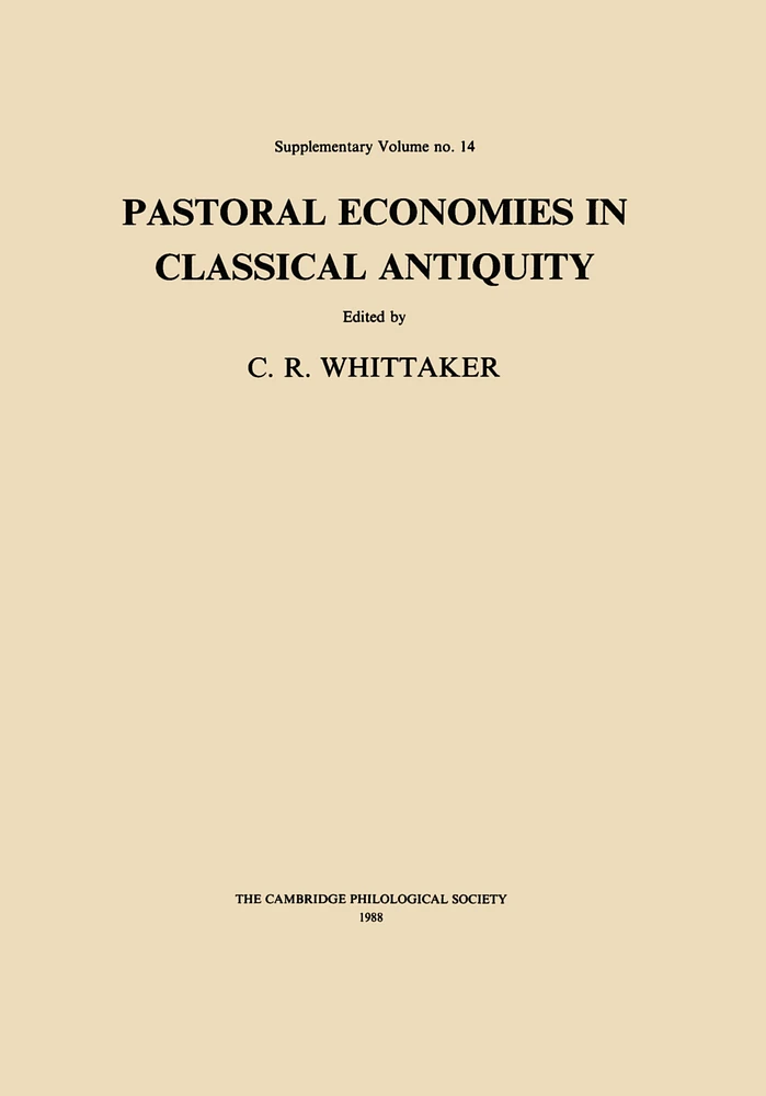 Pastoral Economies in Classical Antiquity