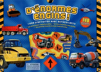 D'énormes engins :livre d'activités avec autocollants