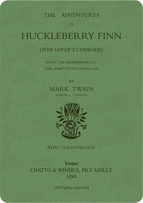 The Adventures of Huckleberry Finn: Green Lined Journal