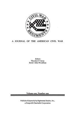 A Journal of the American Civil War: V1-1