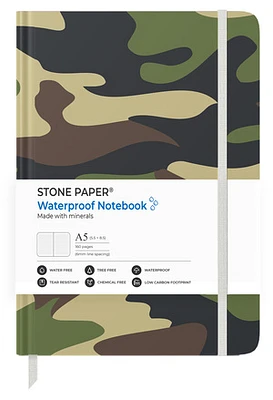 STONE PAPER CAMOUFLAGE LINED NOTEBOOK