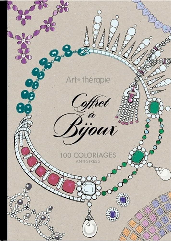 Coffret à bijoux :100 coloriages anti-stress