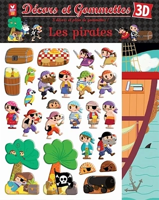 Décors et gommettes 3D: les pirates