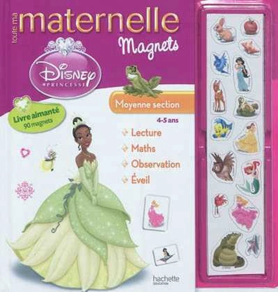 Toute ma maternelle magnets Disney Princesse, moyenne section, 4-