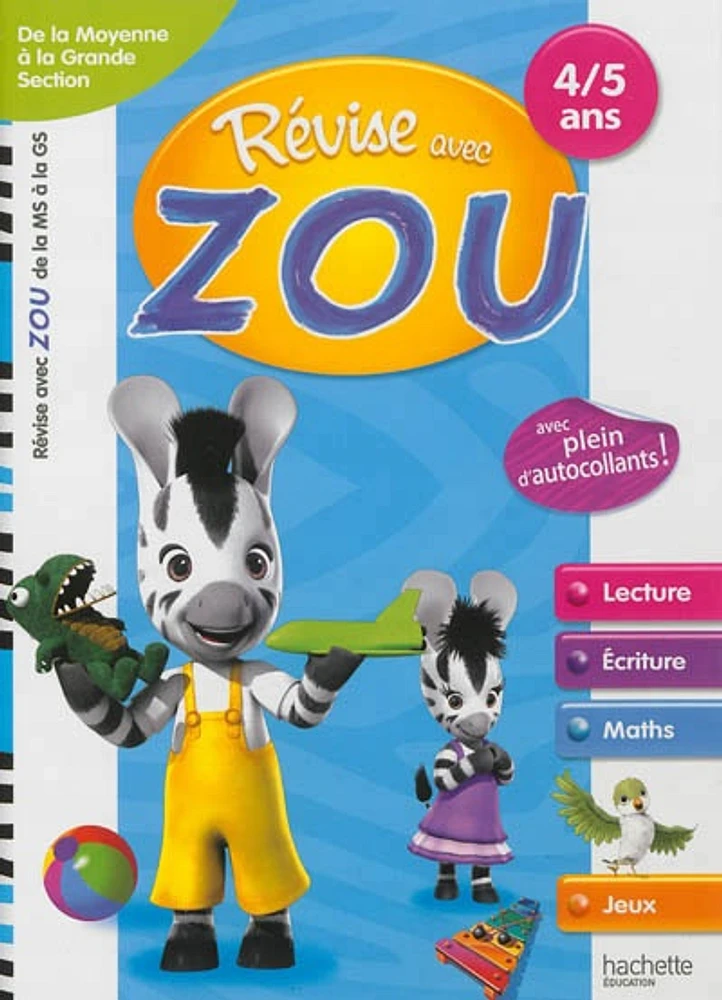 Révise avec Zou: de la moyenne à la grande section, 4-5 ans