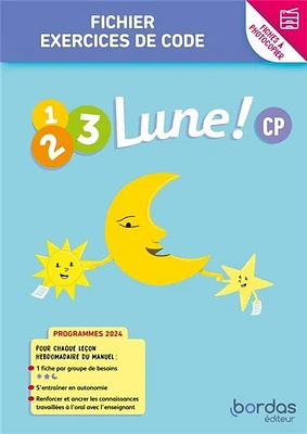 1, 2, 3 lune ! CP, fichier exercices de code : fiches à photocopier