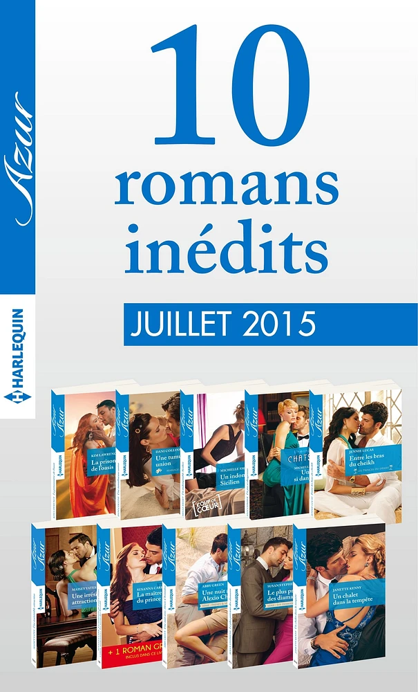 10 romans inédits Azur (no 3605 à 3614 - juillet 2015)