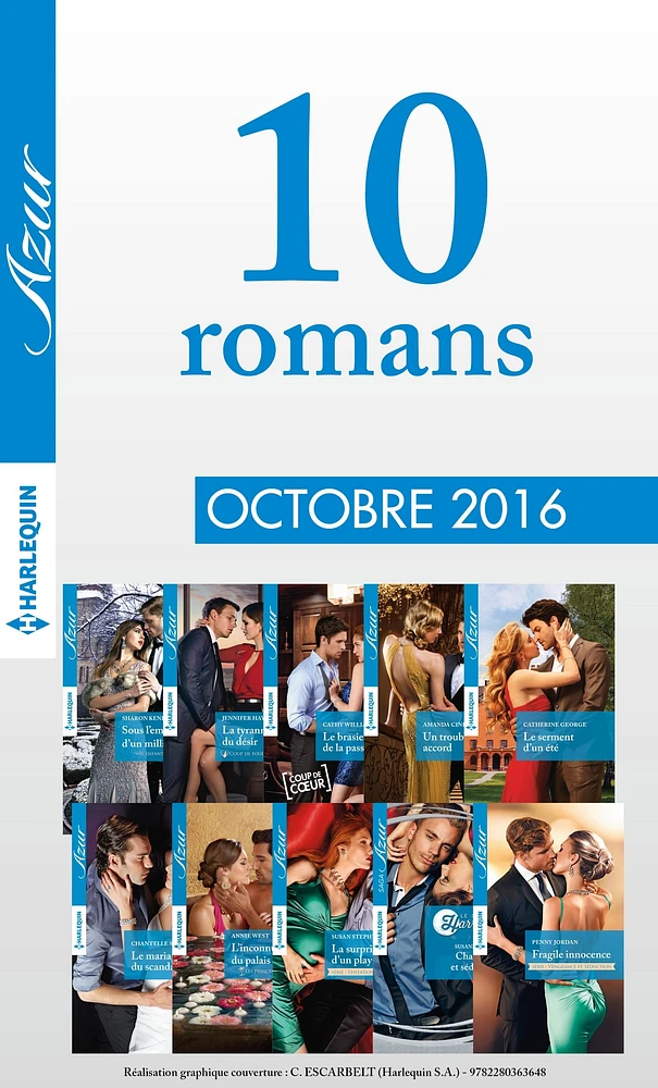 10 romans Azur (no3755 à 3764 - Octobre 2016)