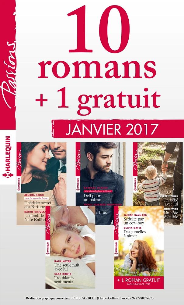 10 romans Passions + 1 gratuit (no635 à 639 - janvier 2017)