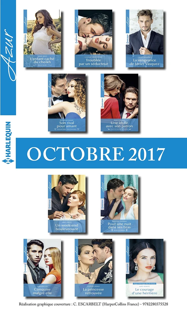 10 romans Azur (no3875 à 3884-Octobre 2017)