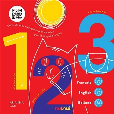 1, 2, 3 : français, English, italiano
