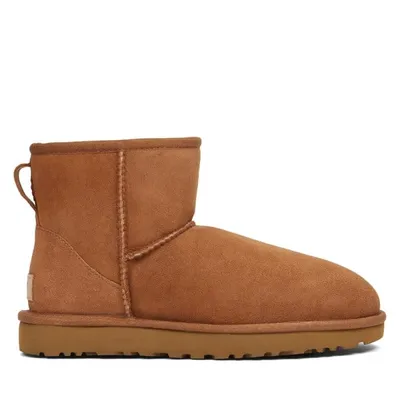 UGG Women's Classic Mini Winter Boots Cognac, Leather