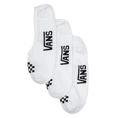 Vans Women's Basic Canoodle No-Show Socks in White Black, Nylon