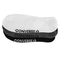 Converse Men's 3 Pair Foundation Made For Chuck Oxford Liner Socks in Black, Nylon